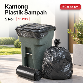 Gambar produk Dorae Kantong Plastik Sampah Garbage Bags Disposable Trash 1 Roll 60L - INU79