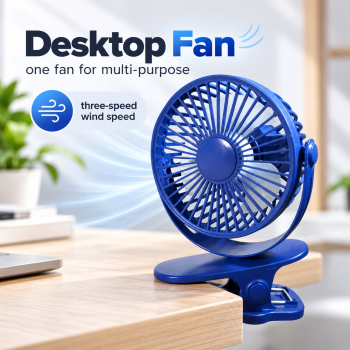 SkiFo Kipas Angin Klip 3 Speed Rechargeable Clip Fan 360 Degree 8W - R-8