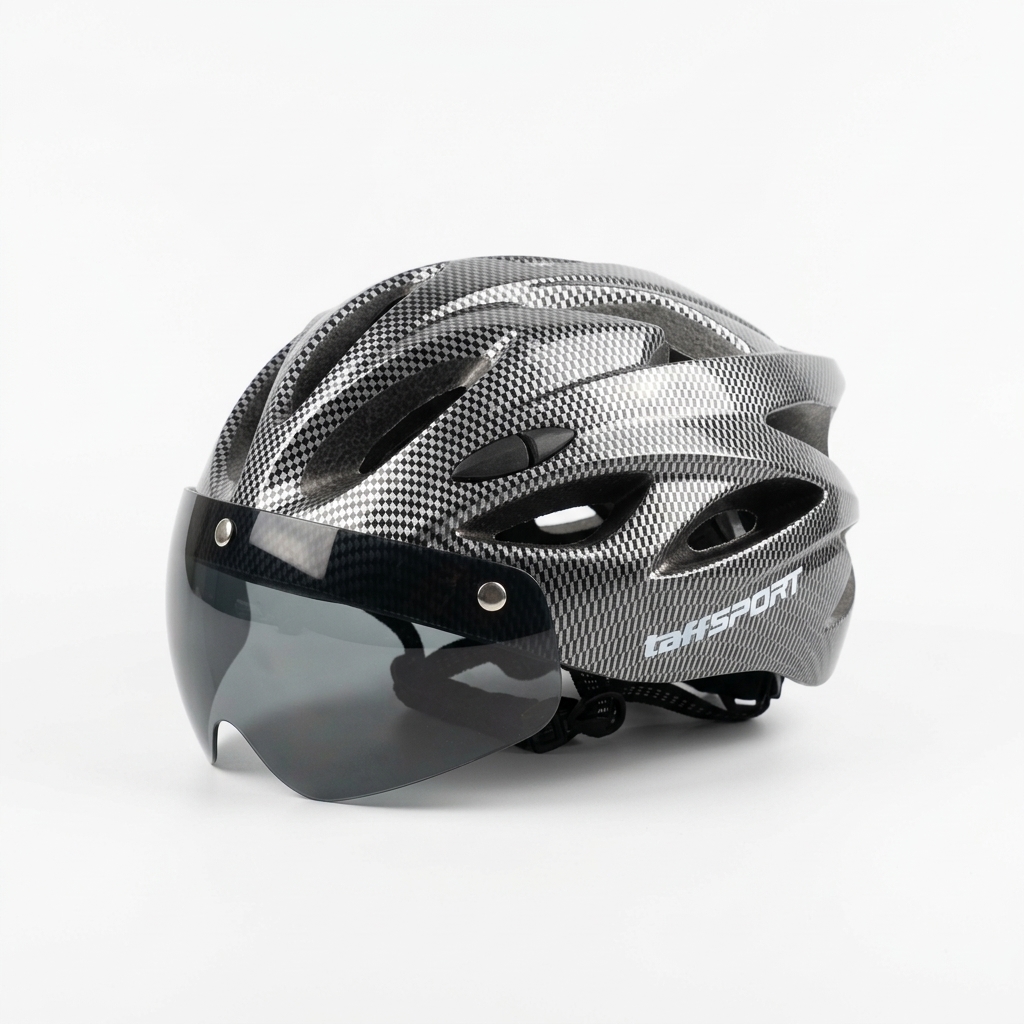 Gambar produk TaffSPORT Helm Sepeda Road Bike Visor Bicycle Helmet 19 Vent - A01-B - 3