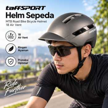 TaffSPORT Helm Sepeda MTB Road Bike Bicycle Helmet 18 Air Vent - X55