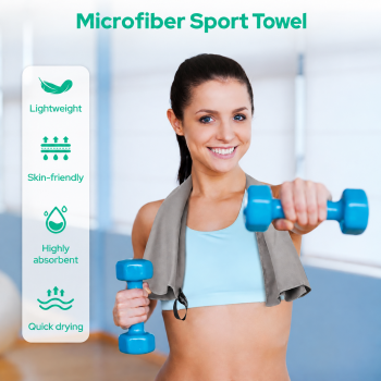 Gambar produk TaffSPORT Handuk Microfiber Quick Dry Bath Towel Portable 40x80cm - H15