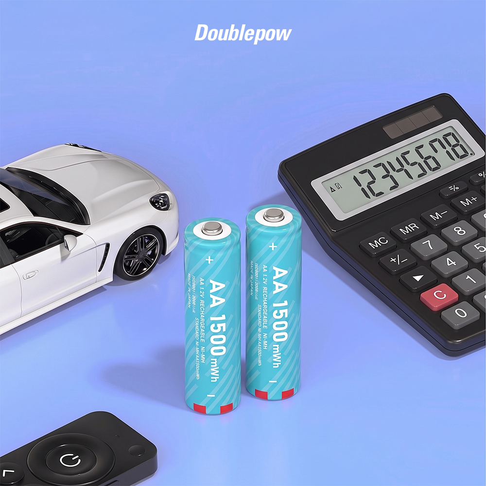 Gambar produk Doublepow Baterai Isi Ulang AA Ni-MH Button Top 1500mWh 1.2V 2PCS - 7