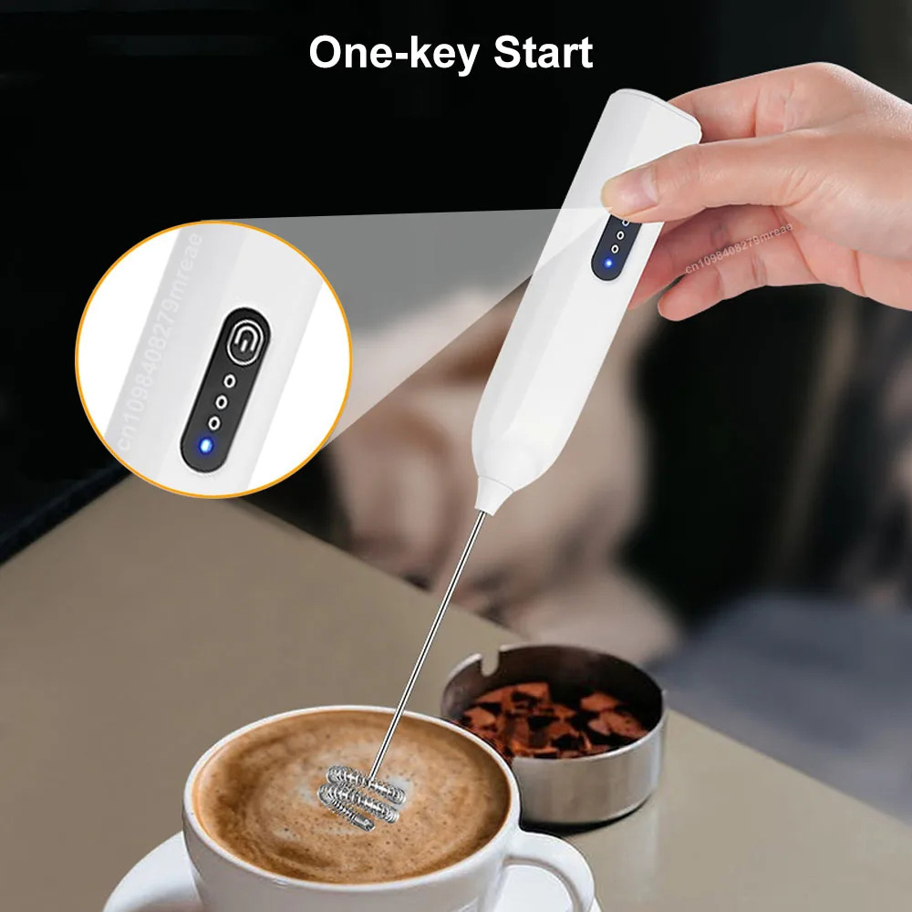 Gambar produk Fo Hand Mixer Mini Pengocok Milk Frother 3 Speed 3W 300mAh - D04 - 2