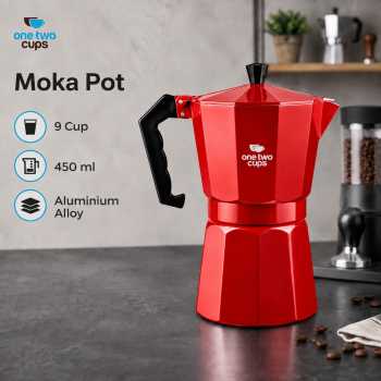 One Two Cups Moka Pot Teko Kopi Espresso Coffee Maker Stovetop - L10