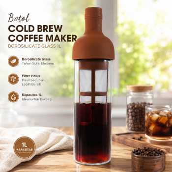 COBRIE Botol Cold Brew Coffee Maker Filter Borosilicate Glass 1L - OD-20
