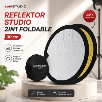 TaffSTUDIO Reflektor Cahaya Fotografi Studio 2in1 Foldable Portable - GO11