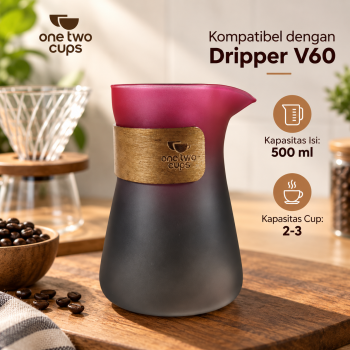 One Two Cups Coffee Server Chemex Drip Pour Over Teko Pitcher 500ml - L1