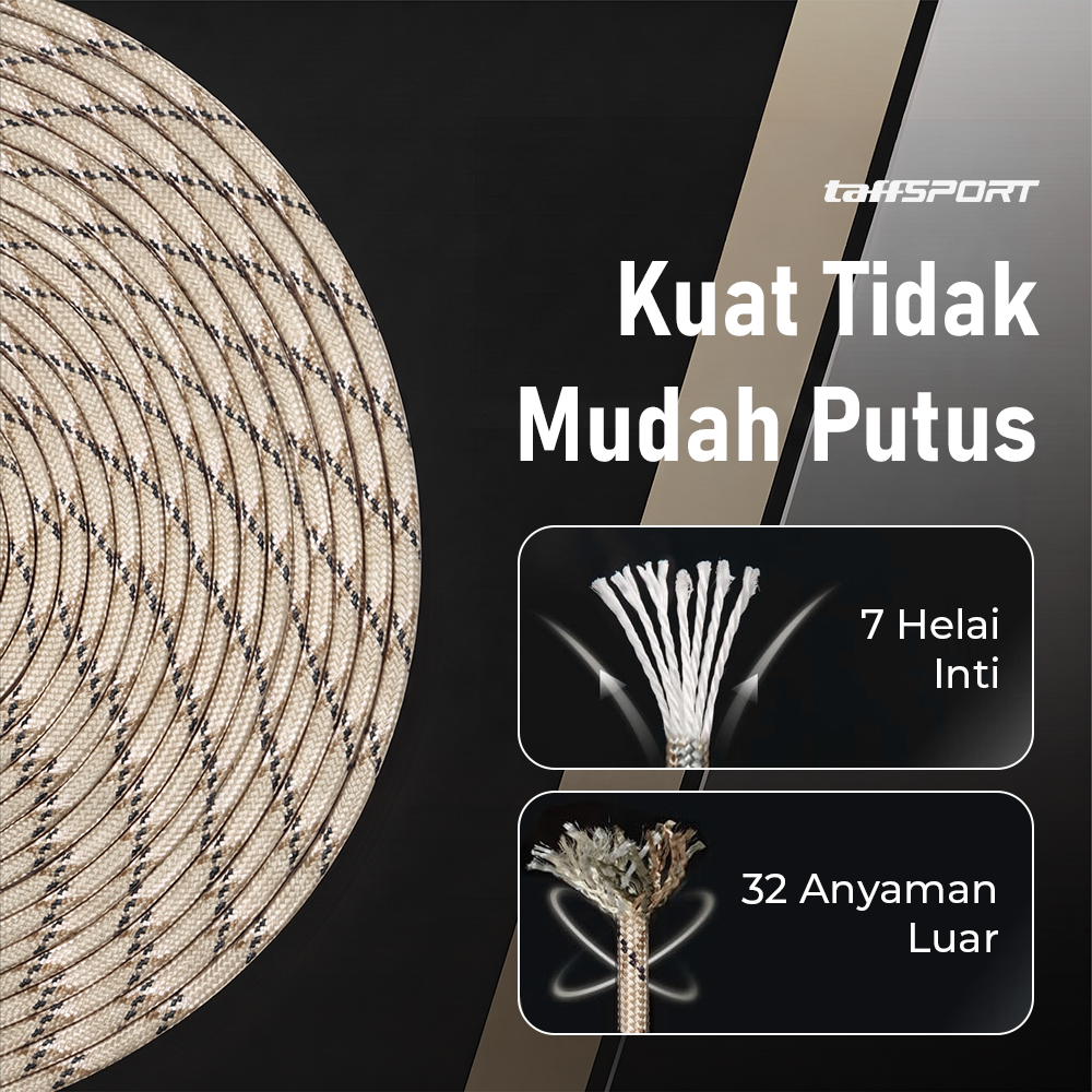 Gambar produk TaffSPORT Tali Tenda Paracord Rope Tent Camp 7 Core 4mm 100M - SH139 - 2