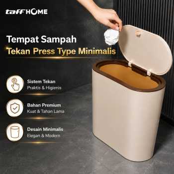 TaffHOME Tempat Sampah Tekan Press Type Minimalis Trash Bin with Lid - T25