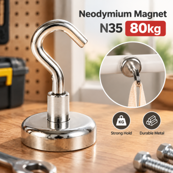 Gambar produk Taffware Magnet Gantungan Hook Hanging Strong Neodymium N35 80kg - SNF36/SNF42/LNF48