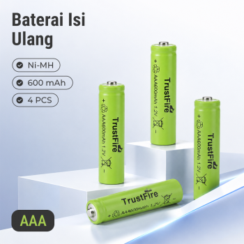 TrustFire Baterai Isi Ulang AAA Ni-MH Button Top 600mAh 1.2V 4 PCS - DR600