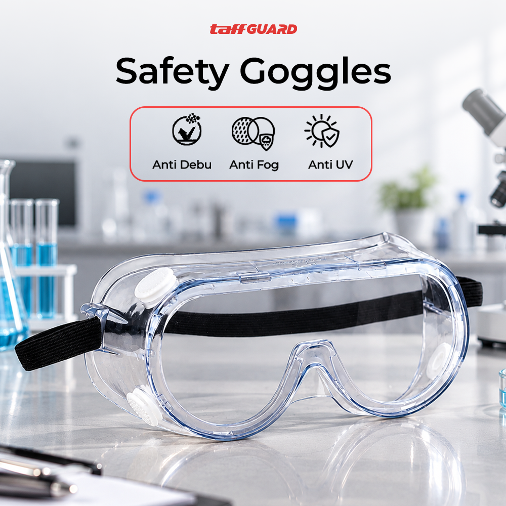 TaffGUARD Kacamata Safety Goggles Work Laboratory Eyewar Anti Fog - R101