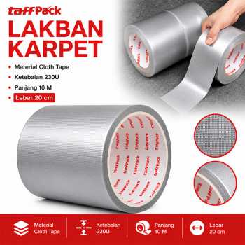 TaffPACK Lakban Kain Karpet Multifungsi Adhesive Cloth Tape 10M - TF12