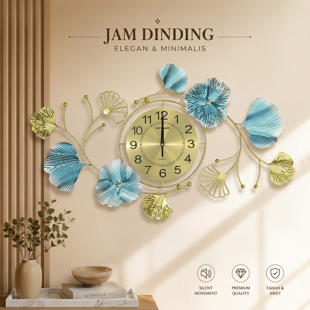 TaffHOME Jam Dinding European Style Quartz Silent Movement - A1690
