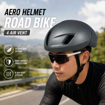 NAPLUD Helm Sepeda Road Bike Ultralight Bicycle Aero Helmet 4 Air Vent - Z35