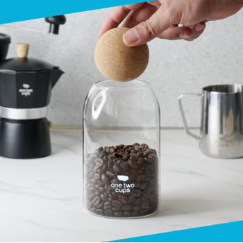 Gambar produk One Two Cups Toples Kaca Penyimpanan Makanan Cork Seal Storage Jar 800ml - E1 - 3
