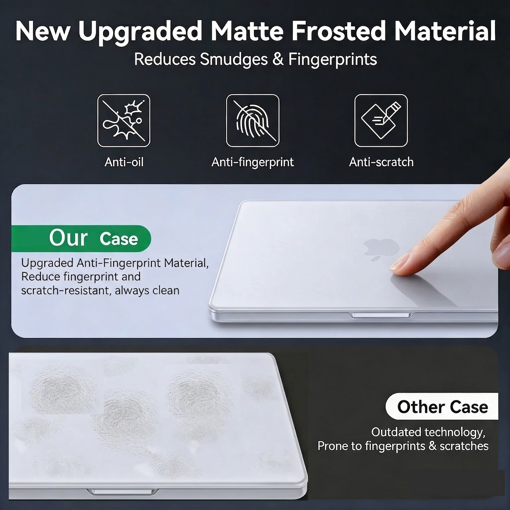 Gambar produk WCOVE Crystal Case Pelindung Laptop Cover MacBook Neo A18 13 Inch - A3404 - 3