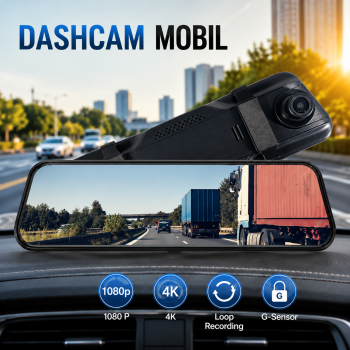 Gambar produk Taffware Dashcam Mobil Depan Belakang Dual Lens 9 Inch IPS 1080P 4K - YX5100