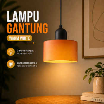 PHYVAL Lampu Gantung Hias Vintage Pendant Light Glass Warm White E27 - BB20