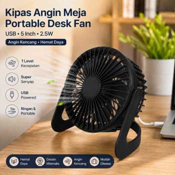 Gambar produk TaffHOME Kipas Angin Meja Portable Desk Fan USB 5 Inch 2.5W - YZ-007