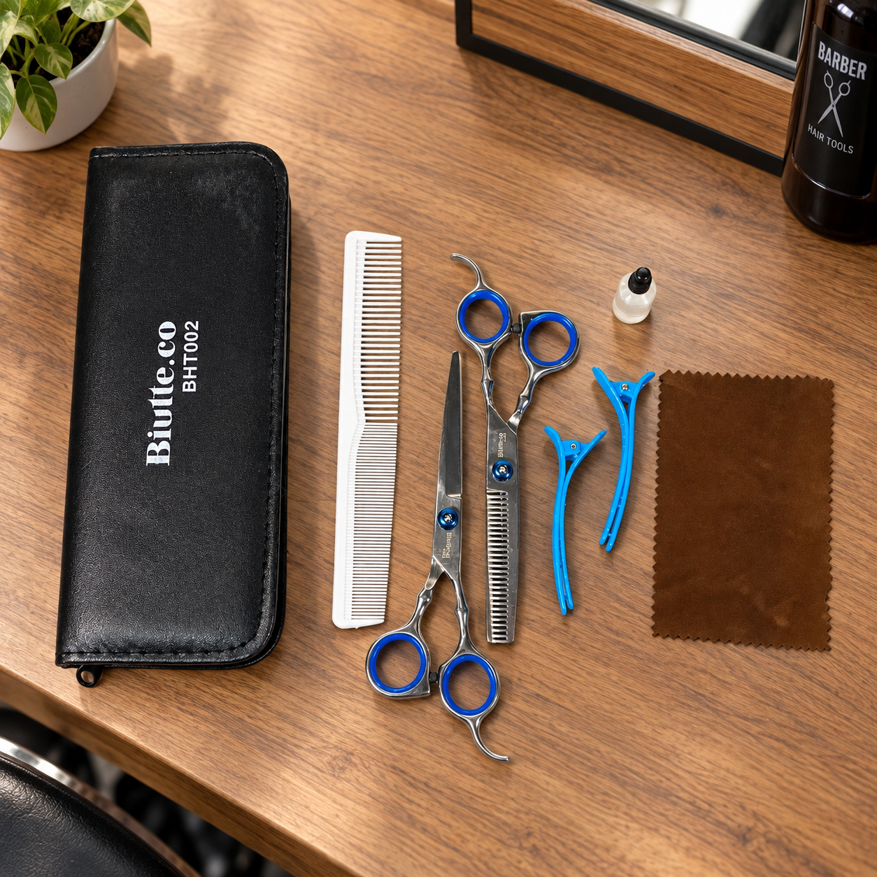 Gambar produk Biutte.co Gunting Rambut Salon Set 7in1 Buffing Stainlees Steel 4Cr13 - BHT002 - 6