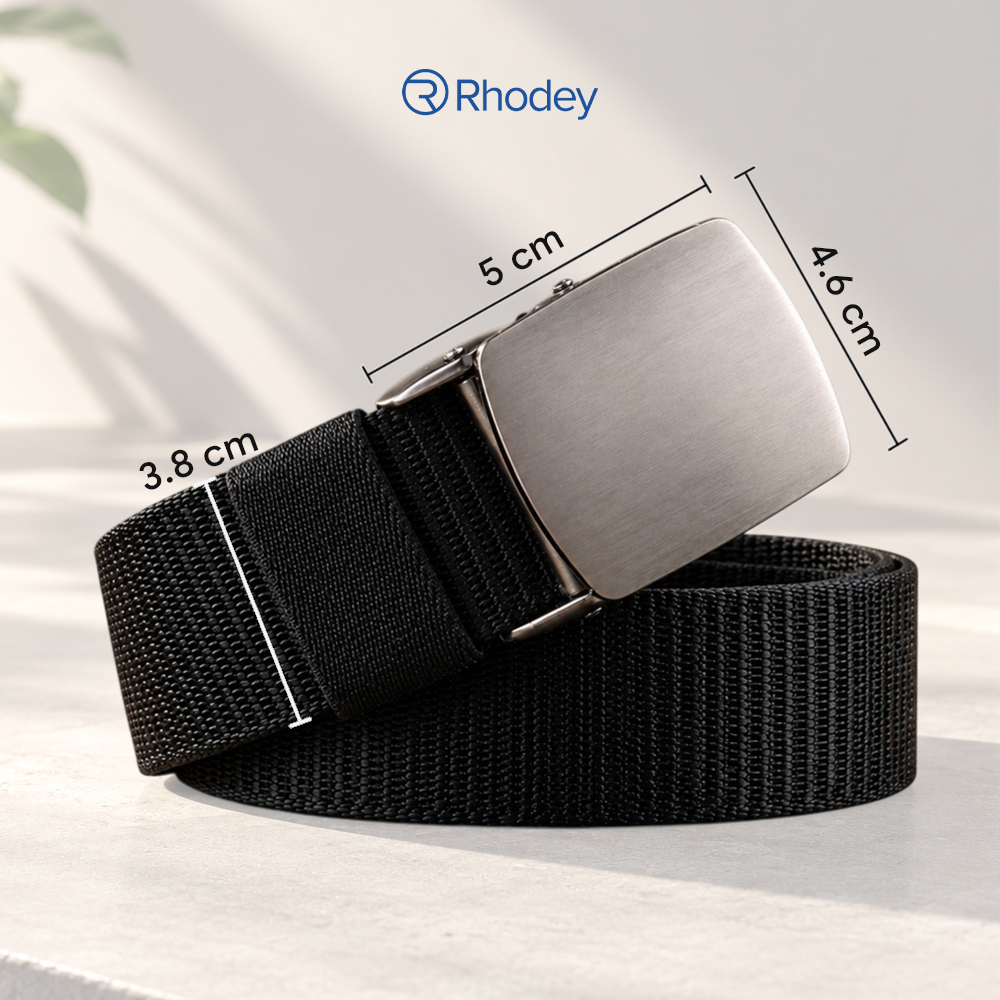 Gambar produk Rhodey Gesper Tali Ikat Pinggang Pria Canvas Stylish Buckle Belt 120cm - MU071 - 8