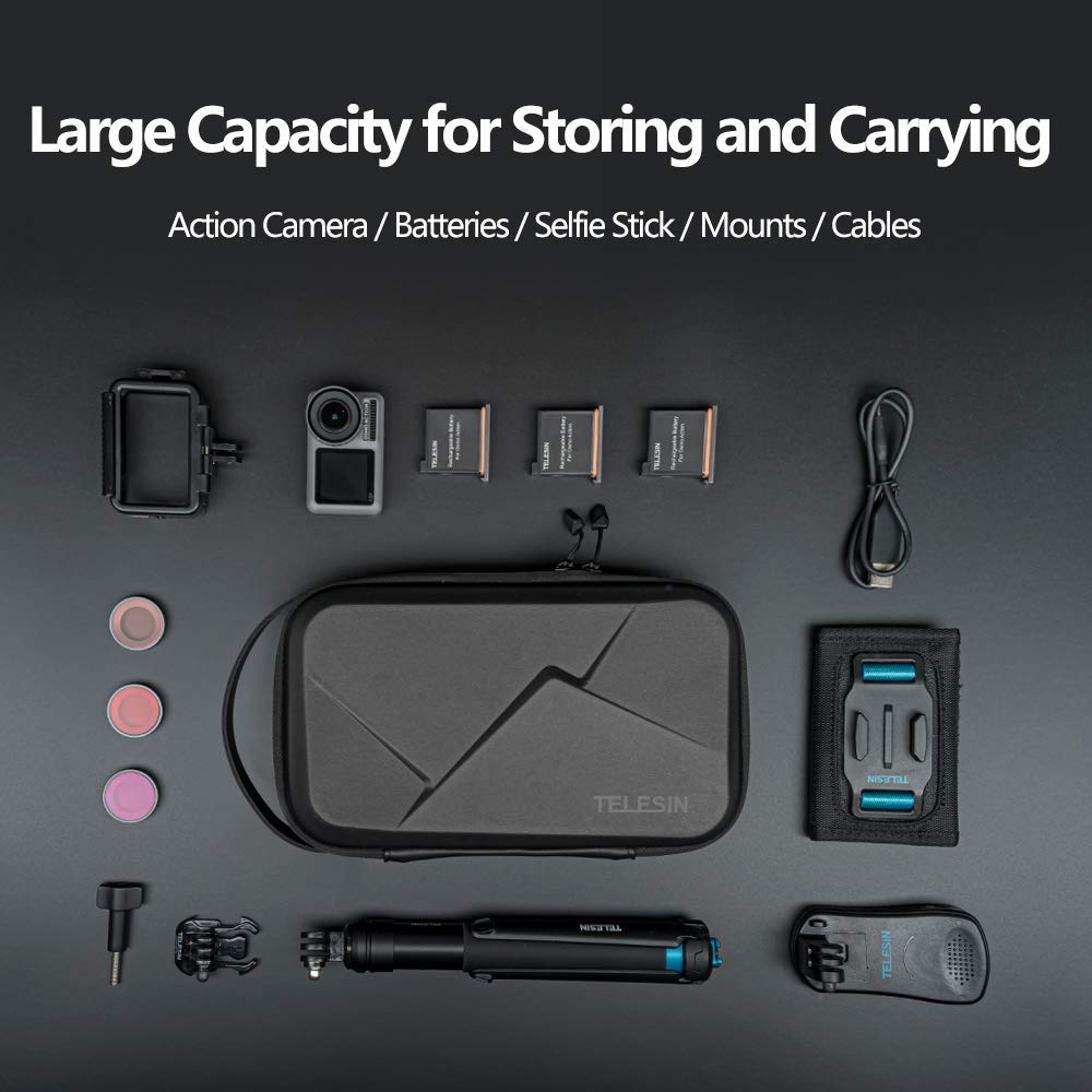 Gambar produk TELESIN Tas Kamera GoPro DJI Osmo Action Cam Organizer Protective Bag - GP-PRC-278 - 7