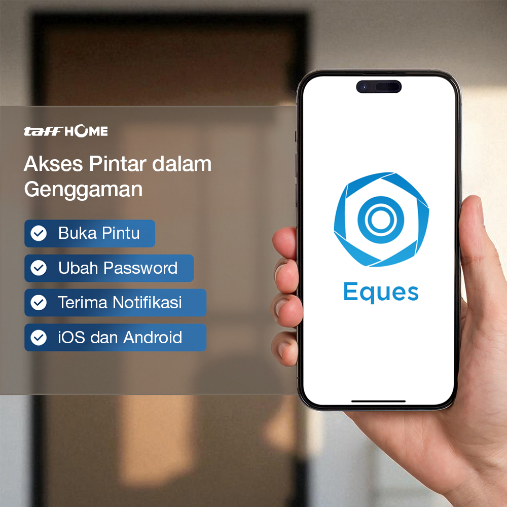 Gambar produk TaffHOME Smart Door Lock Fingerprint Face Recognition Password - 5S - 1
