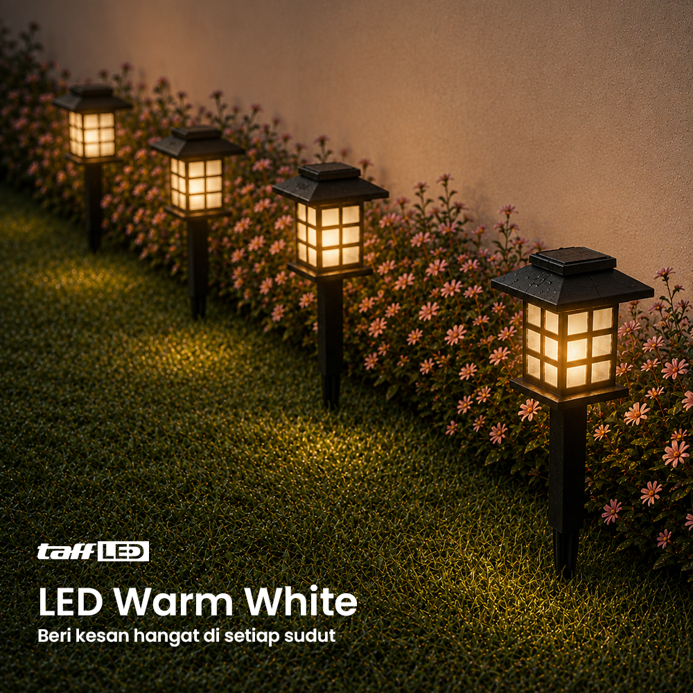 Gambar produk TaffLED Lampu Taman Outdoor Tancap Solar Panel Warm White 3000K 0.25W - EM300 - 4