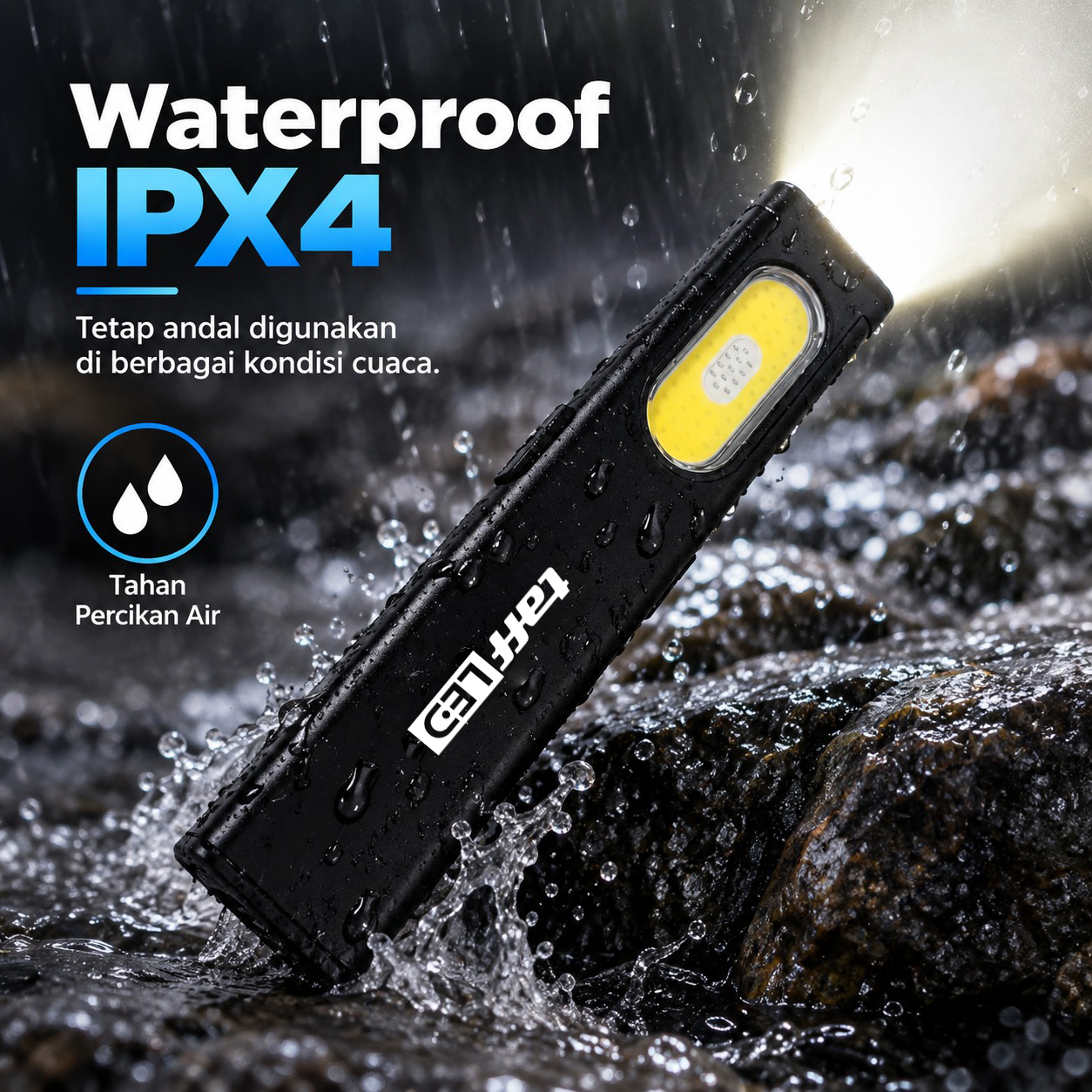 Gambar produk TaffLED Senter LED COB Rechargeable Waterproof IPX4 600 Lumens - KX-496 - 4