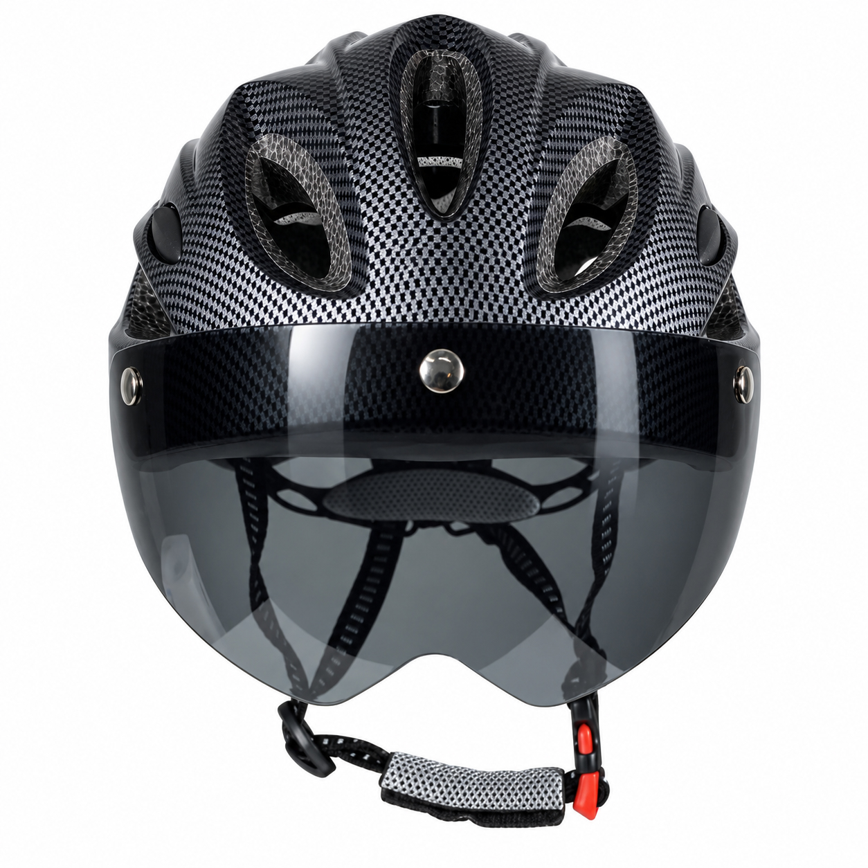 Gambar produk TaffSPORT Helm Sepeda Road Bike Visor Helmet 18 Vent LED Backlight - U30 - 1