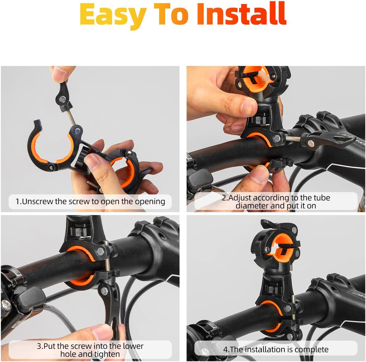 Gambar produk Cycle Zone Clamp Penjepit Senter Setang Sepeda 360 Derajat - ZH1035 - 3