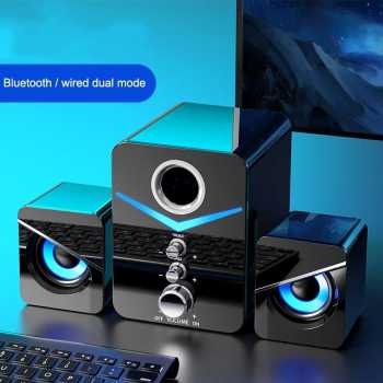 Gambar produk YOUTO Speaker Desktop Wired Bluetooth 2.1 Channel 9D Surround Sound - D-221