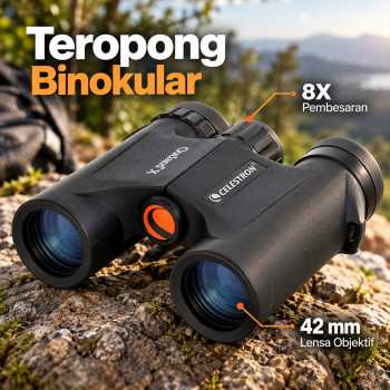 CELESTRON Teropong Binokular Telescope Outdoor Waterproof 8x42mm - Outland X