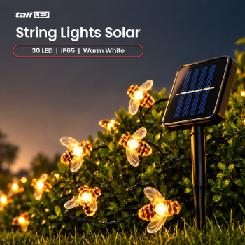 Gambar produk Finether Lampu Taman Outdoor Tancap Lebah Solar Panel IP65 30 LED - BE306