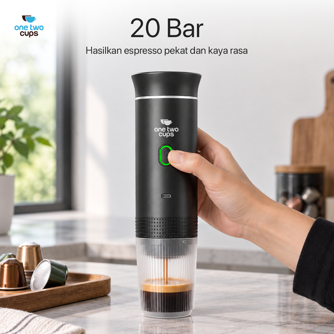 Gambar produk One Two Cups Portable Coffee Maker 3in1 7500mAh 60ml for Nespresso - KF-JN-02 - 1
