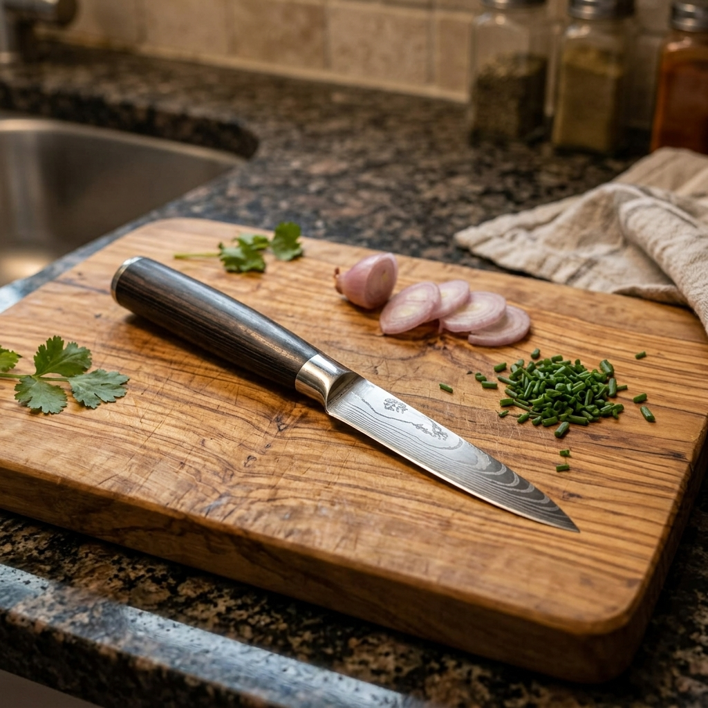 Gambar produk KNIFEZER Pisau Dapur Daging Sayur Roti Damascus Pattern Stainless 3.5 Paring Knife - 3