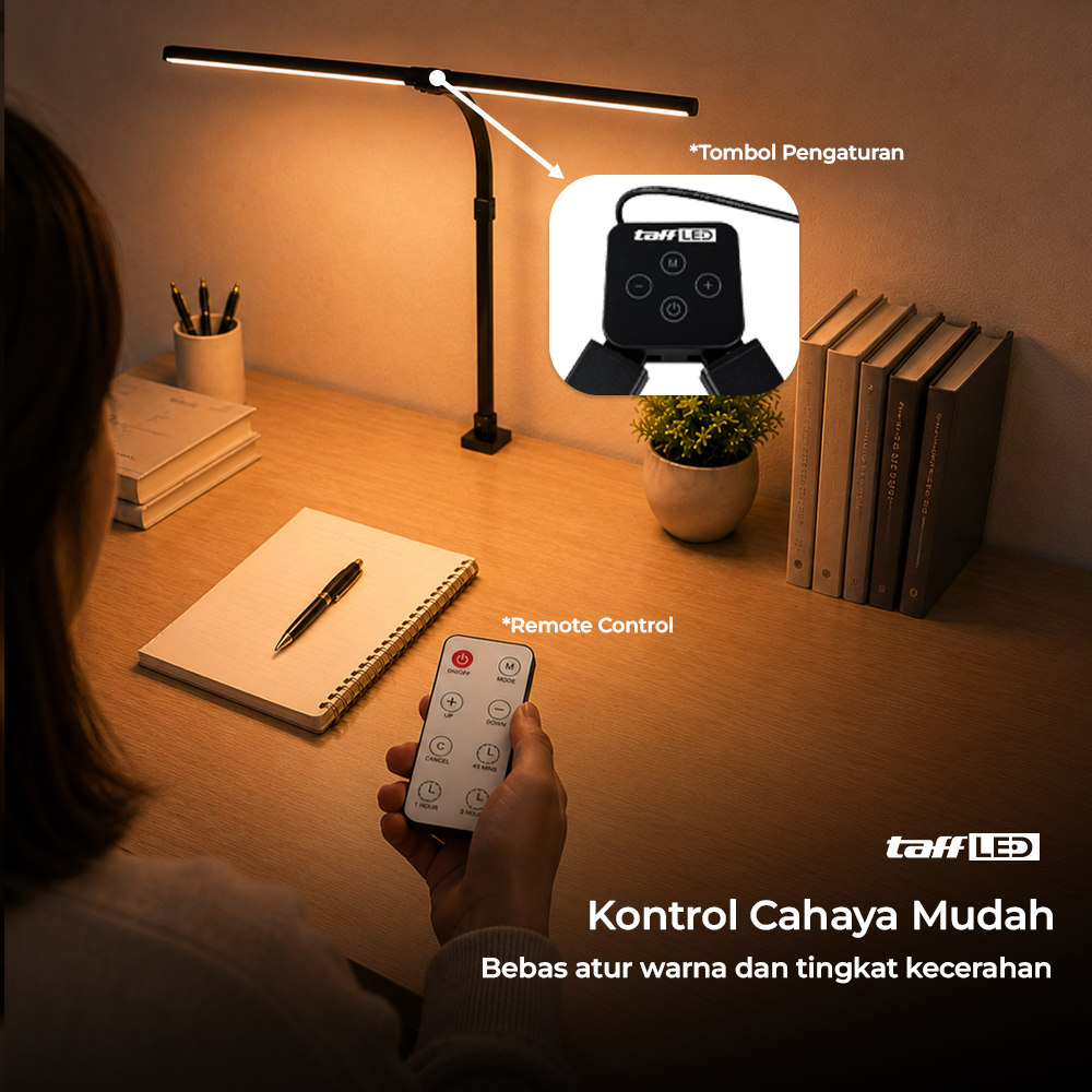 Gambar produk TaffLED Lampu Meja Belajar LED 3 Color 2700-6500K 24W - T188 - 5