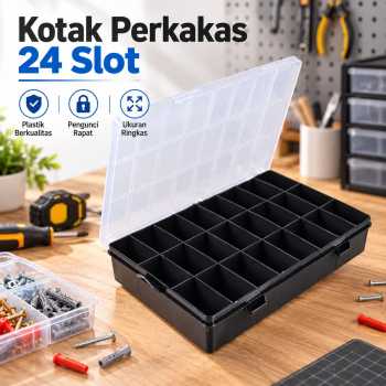Idzes Kotak Perkakas Multifungsi Grid Box Storage Tool Box 24 Slot - INU113