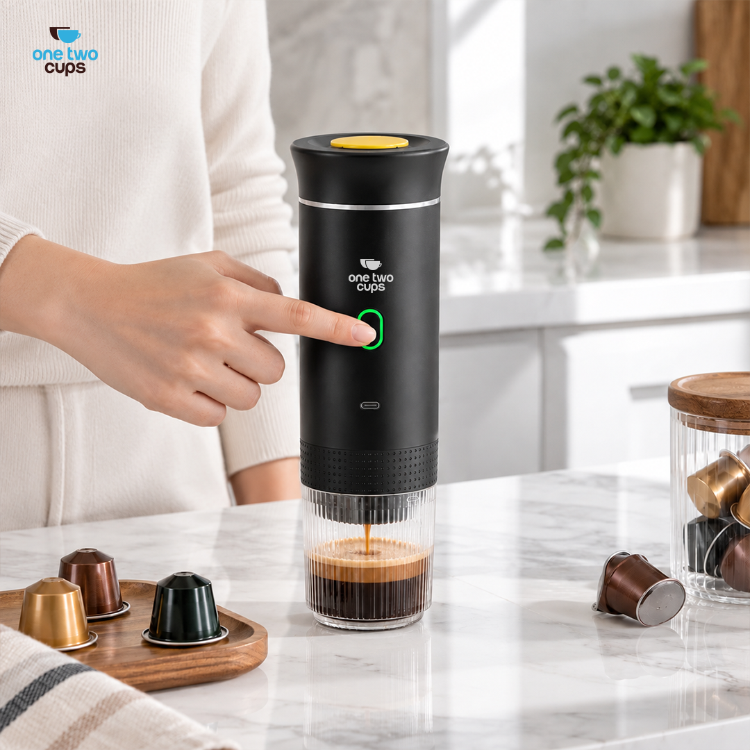 Gambar produk One Two Cups Portable Coffee Maker 3in1 7500mAh 60ml for Nespresso - KF-JN-02 - 6