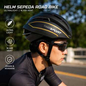 TaffSPORT Helm Sepeda Road Bike Ultralight Bicycle Helmet 16 Air Vent - Z45