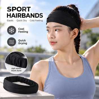 NNH Bandana Headband Olahraga Elastic Quick Dry Sport Hairbands Yoga - A85