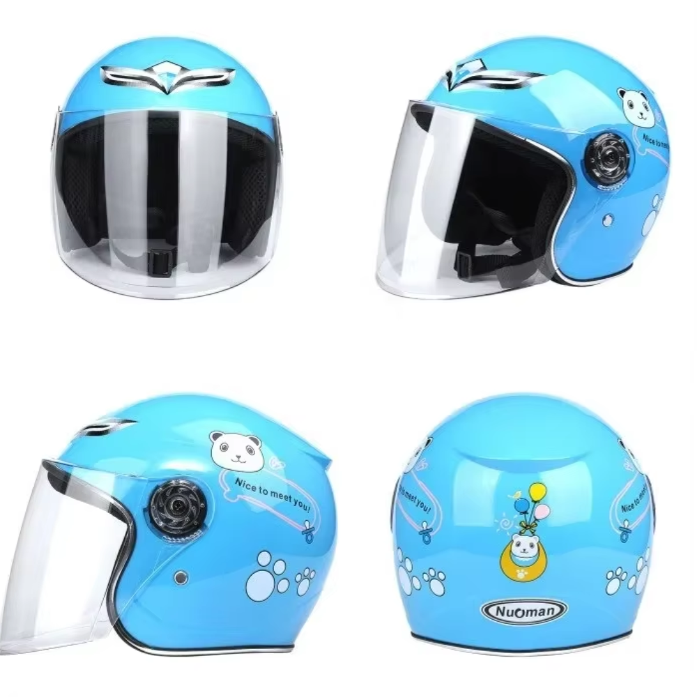 Gambar produk Nouman Helm Anak Half Face Sport Long Visor Motocycle Kids Helmet - 523 - 5