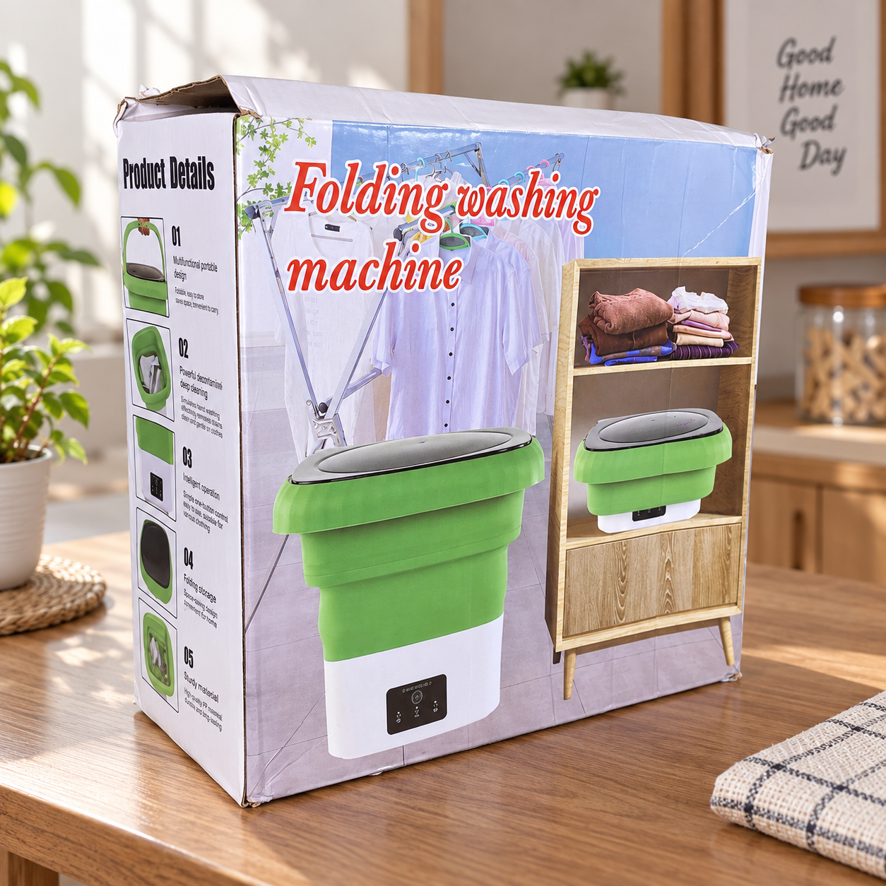 Gambar produk HAOYUNMA Mesin Cuci Mini Lipat Portable Foldable Washing Machine 6.5L - HY65 - Kemasan
