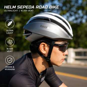 Gambar produk TaffSPORT Helm Sepeda Road Bike Ultralight Bicycle Helmet 16 Air Vent - Z45