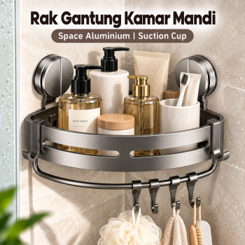 Boltra Rak Gantung Kamar Mandi Bathroom Organizer Suction Cup - RG7A