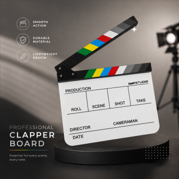 TaffSTUDIO Profesional Clapper Board Colorful Acrylic - TS-3EL