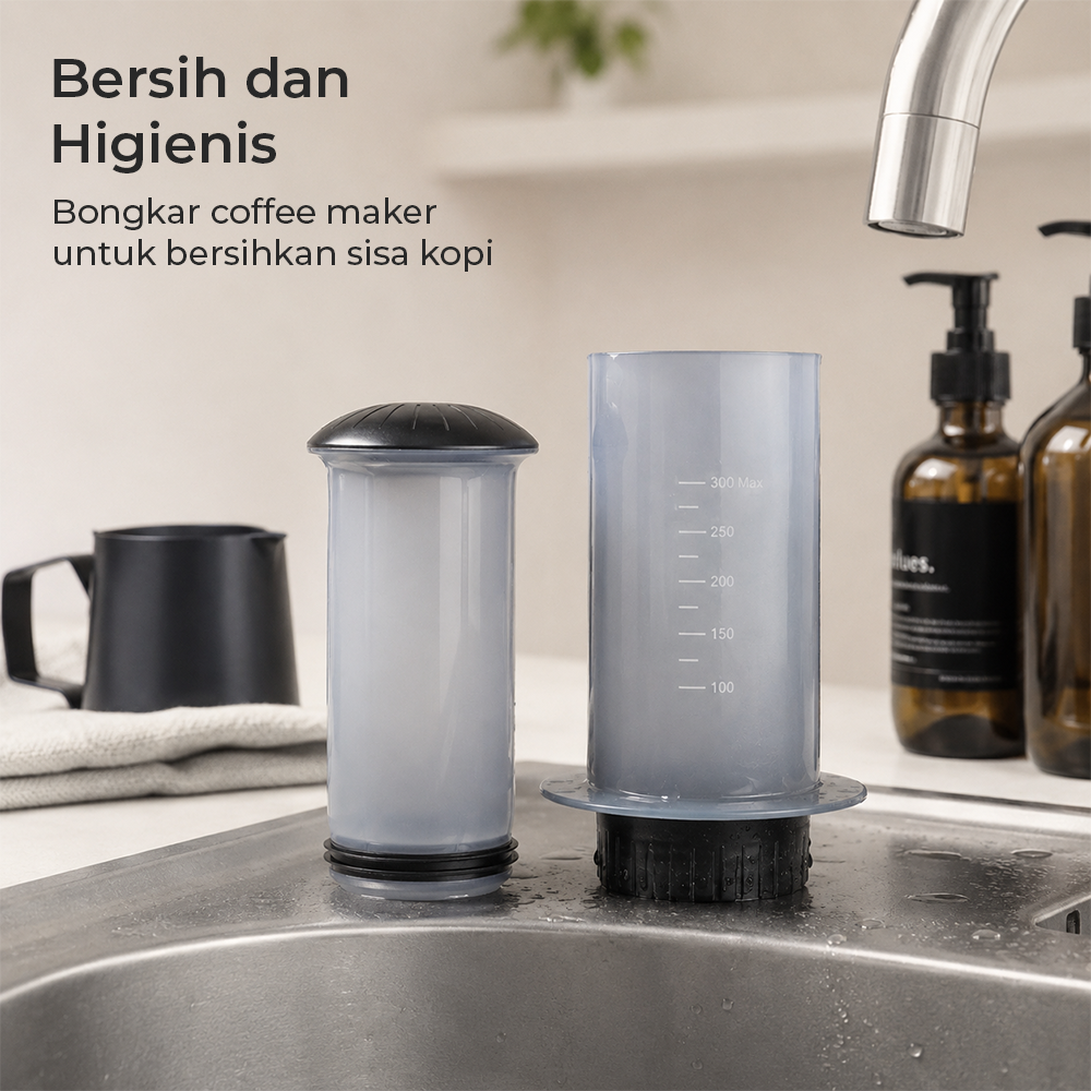 Gambar produk iCafilas Coffee Maker Manual Hand Press Espresso 300ml - 3
