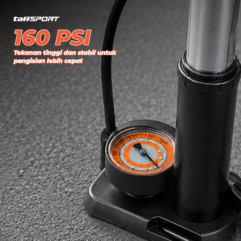 Gambar produk TaffSPORT Pompa Sepeda Portable Light Mini Floor Pump 160 PSI - PM50 - 1