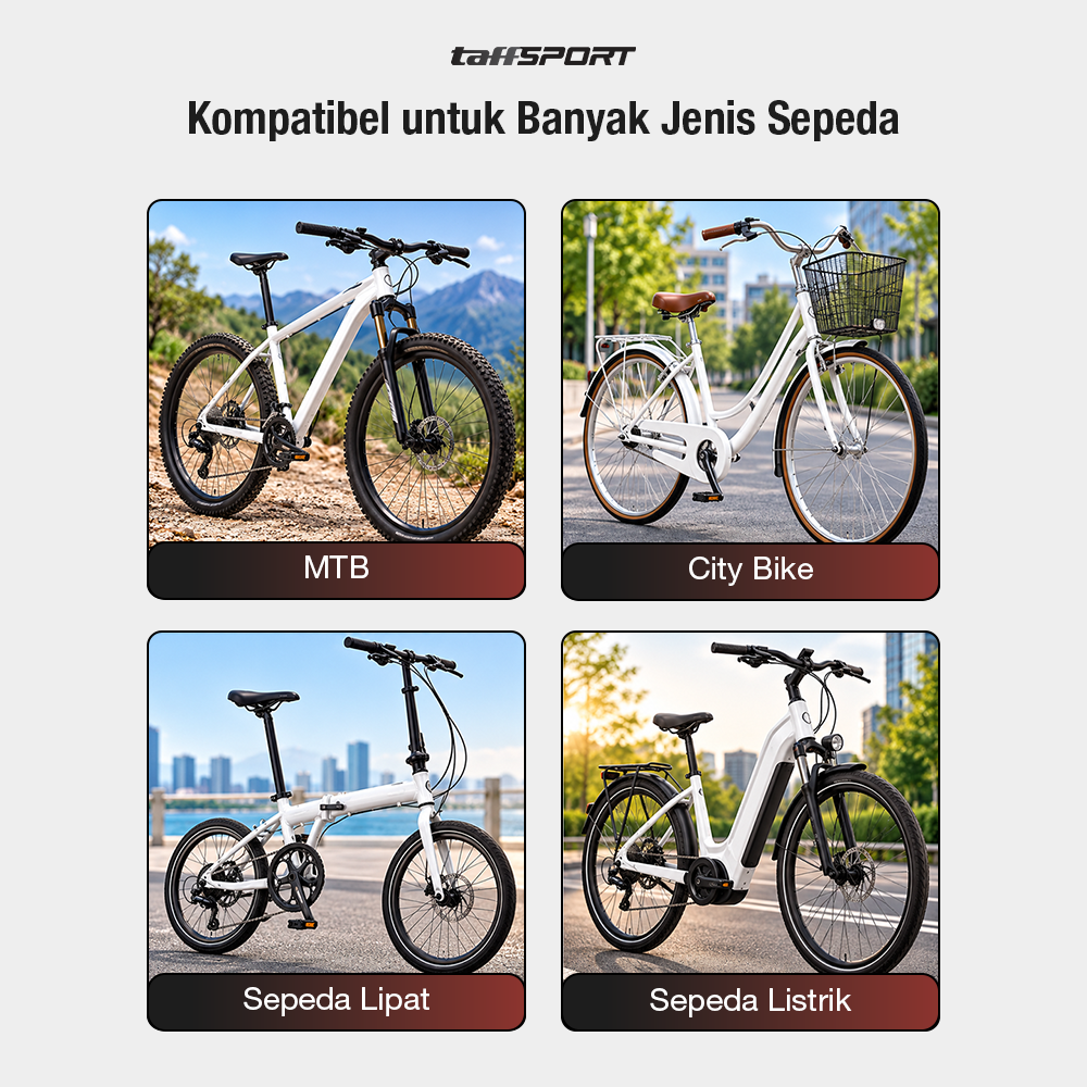 Gambar produk TaffSPORT Standar Sepeda Samping Adjustable Bike Kickstand 34-39cm - Z50 - 6